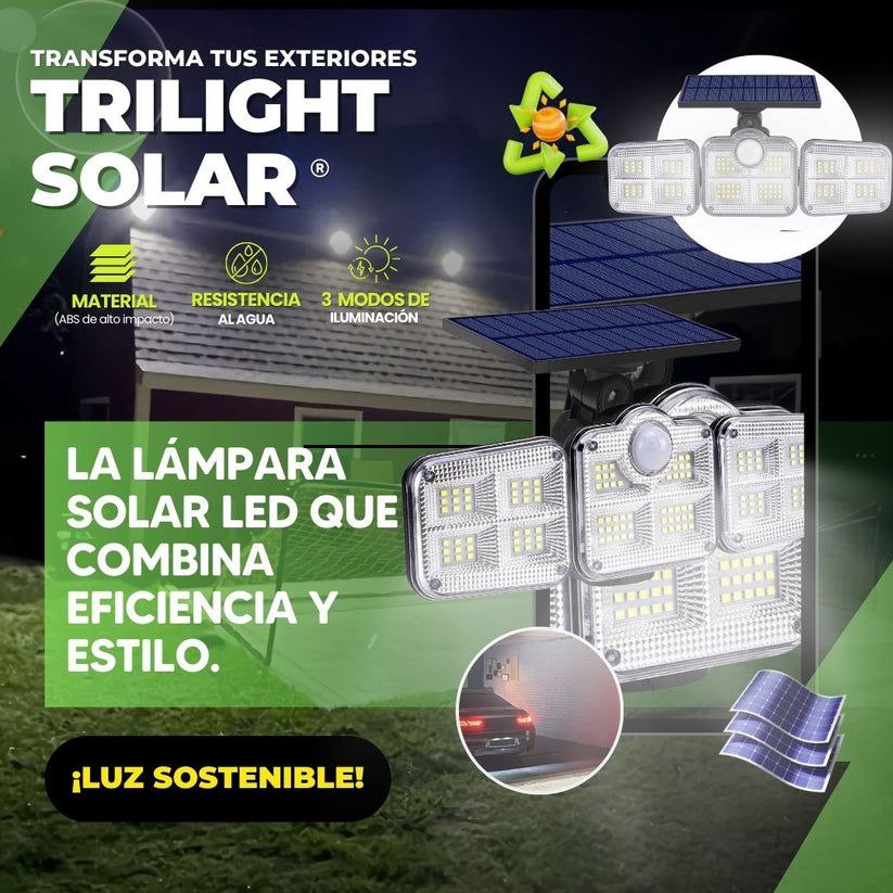 Triple Led Solar Lampara Solar Triple POTENTE Y DURADERA