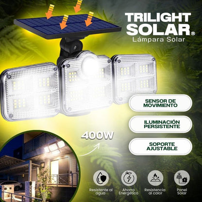 Triple Led Solar Lampara Solar Triple POTENTE Y DURADERA