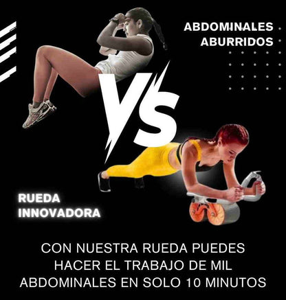 Rodillo Abdominal PRO + Almohadilla de seguridad + Contador Digital de Rep