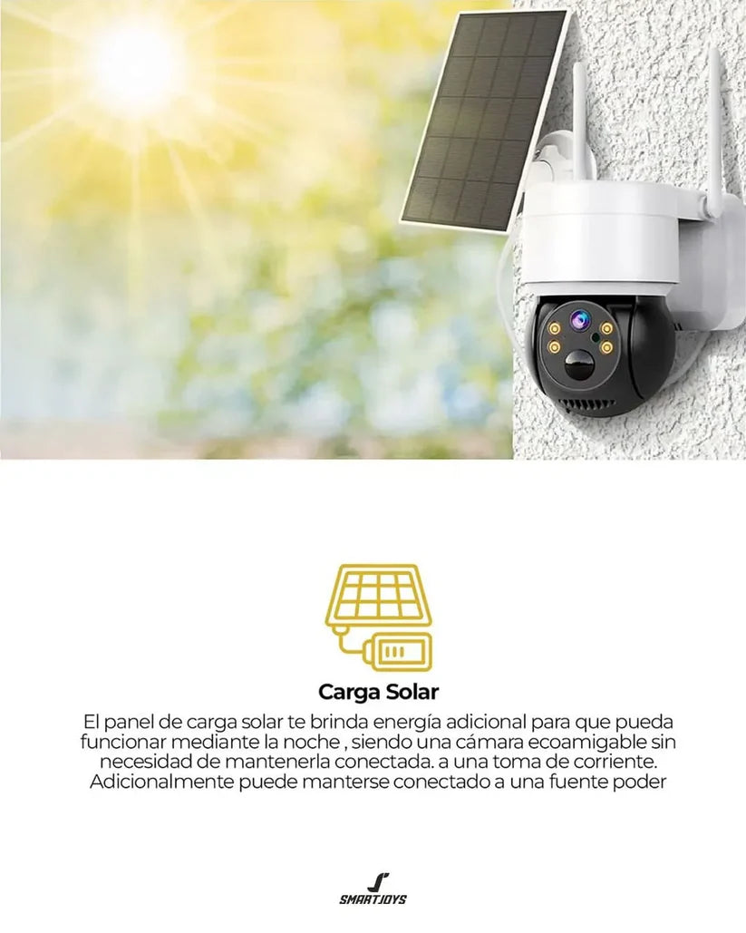 Cámara de Seguridad - Con Carga mediante panel solar